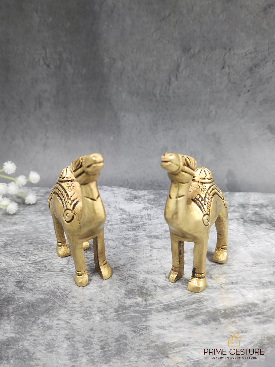 Brass Animal Camel Sculpture