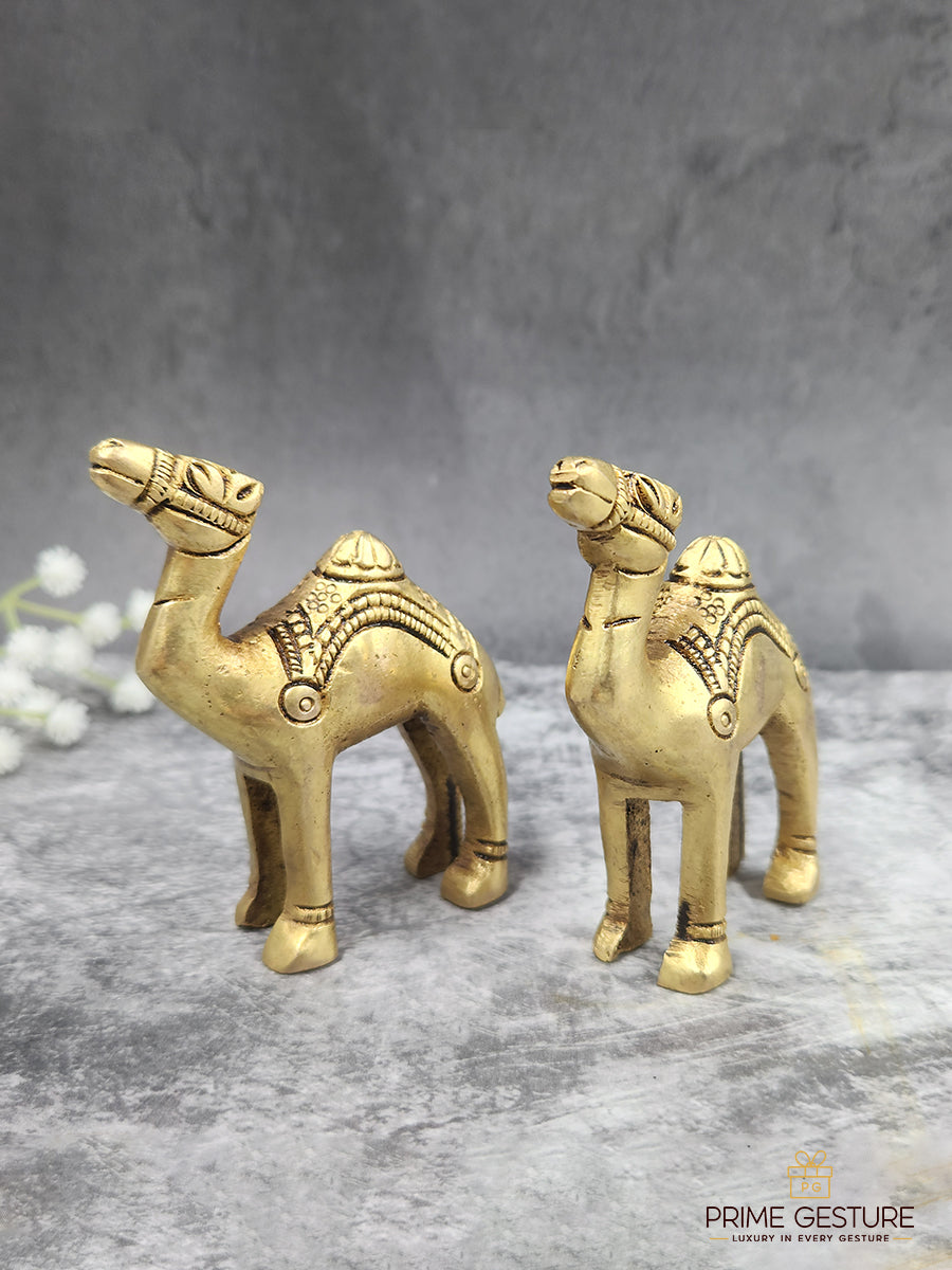 Brass Animal Camel Sculpture