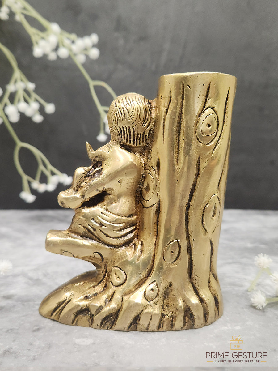 Brass Baby Flower Pot Small Angel Playing Violin