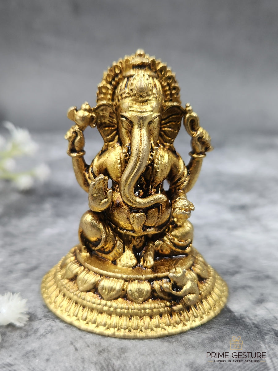 Brass Ganesh Ji Idol – Remover of Obstacles & Bringer of Clarity