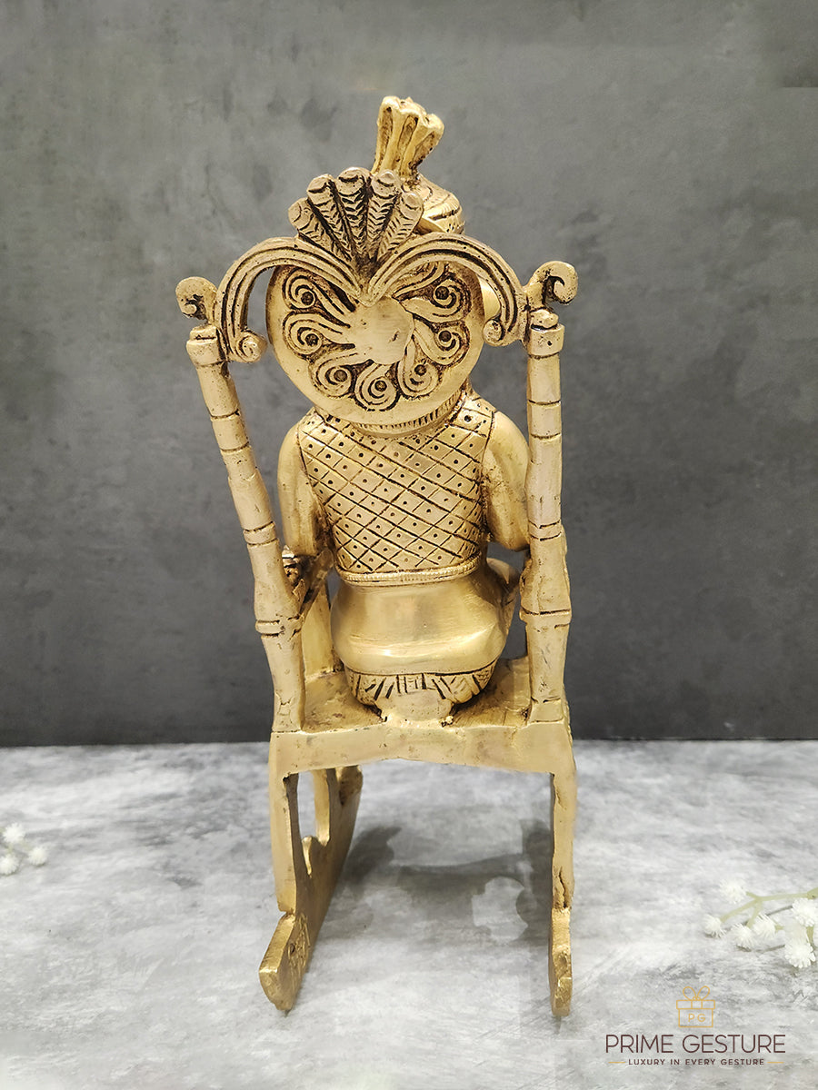 Brass Ganesha Reading Book