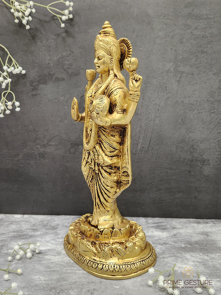 Brass Goddess Lakshmi Idol