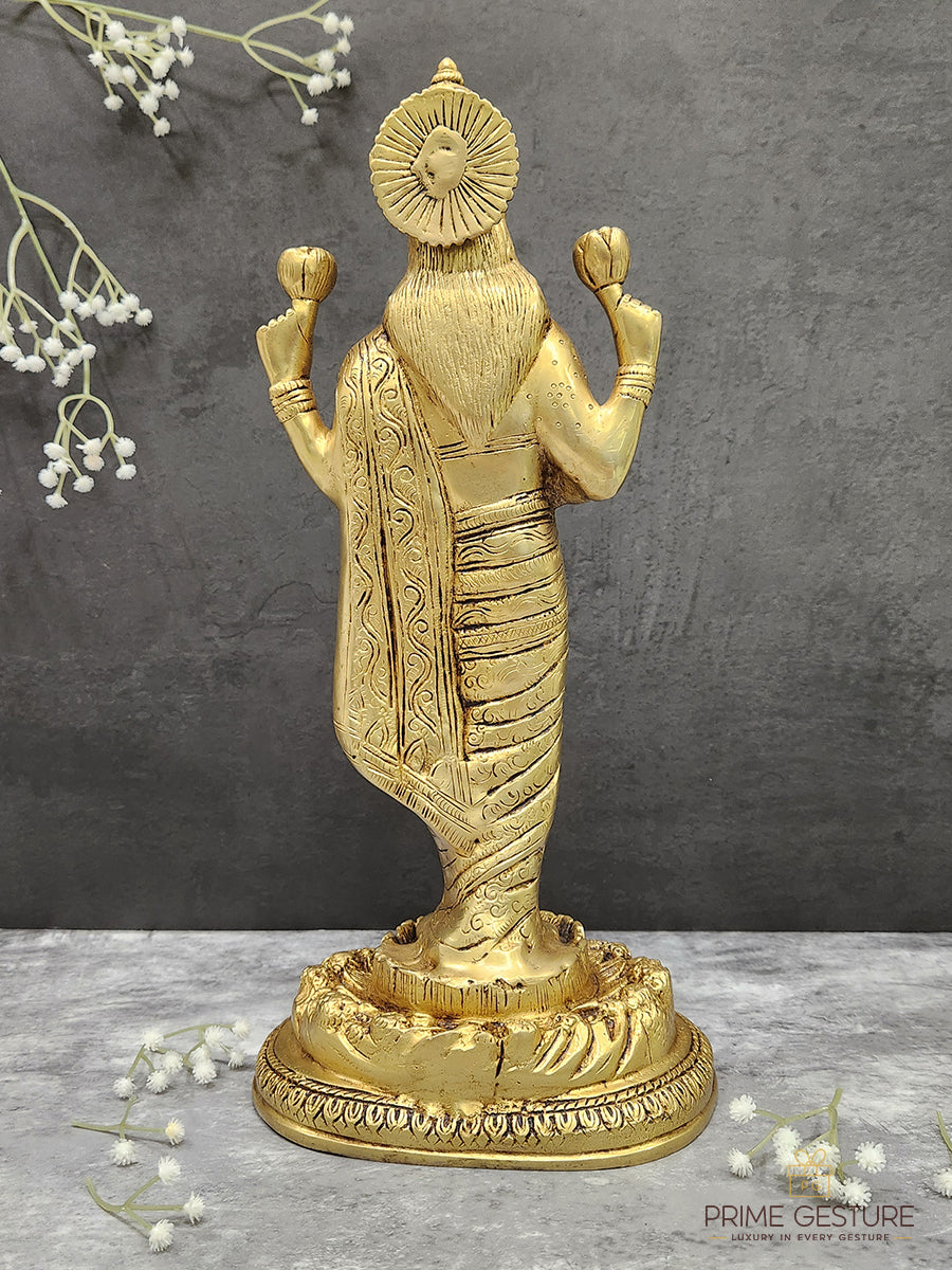 Brass Goddess Lakshmi Idol
