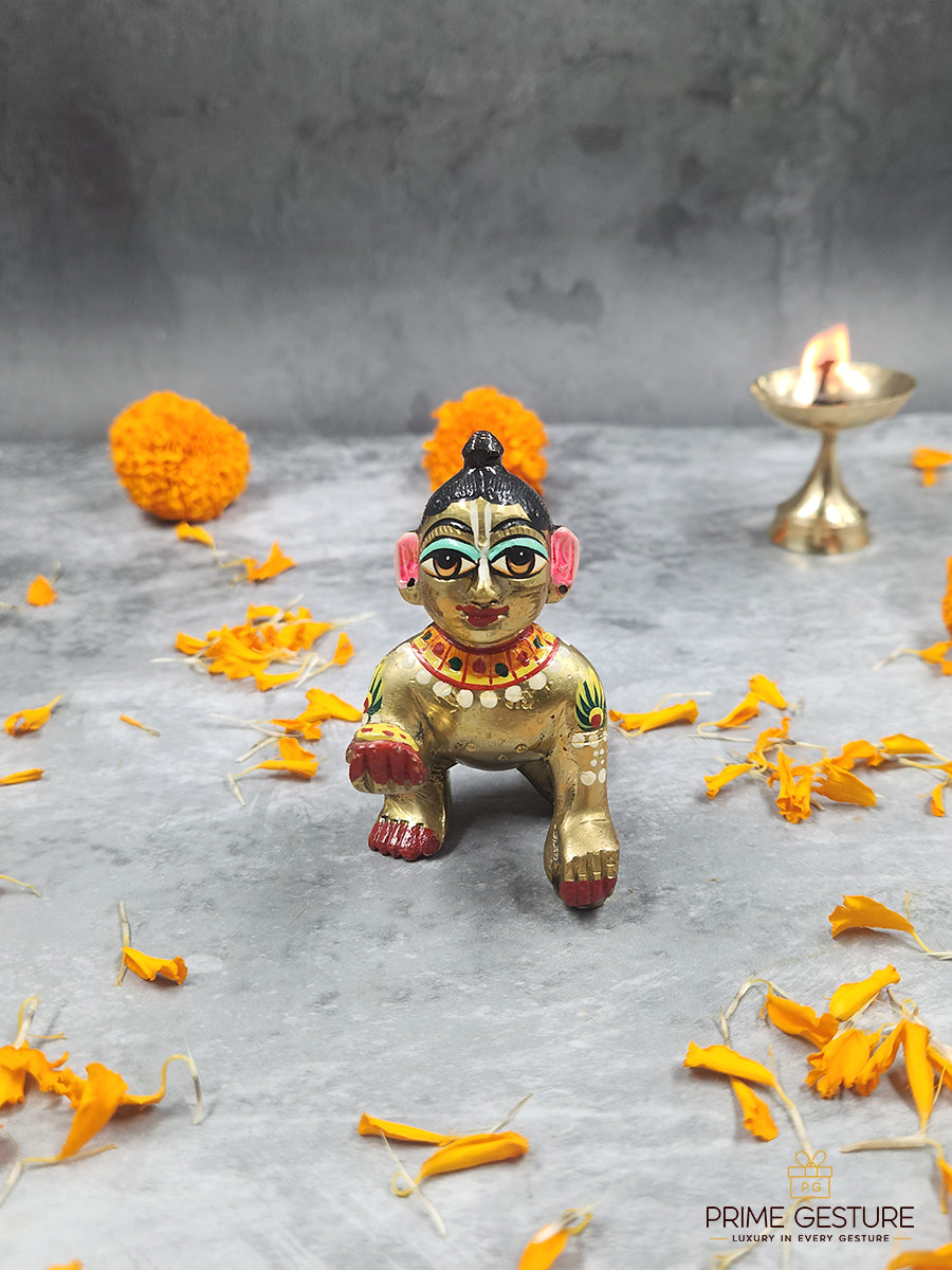 Brass Laddu Gopal Idol