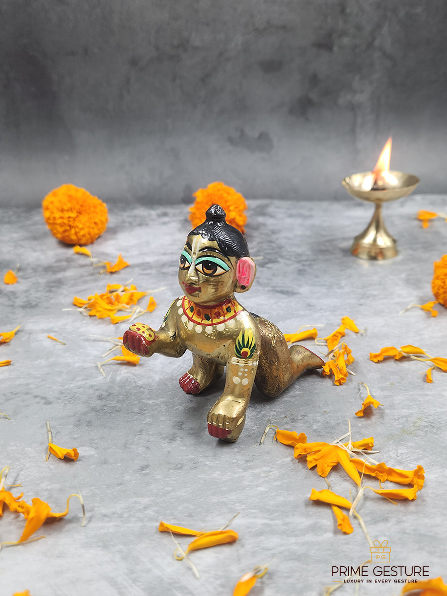 Brass Laddu Gopal Idol