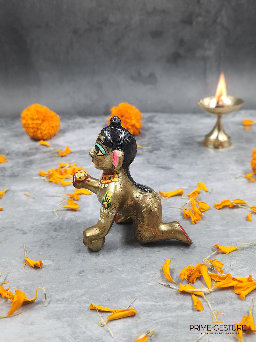 Brass Laddu Gopal Idol