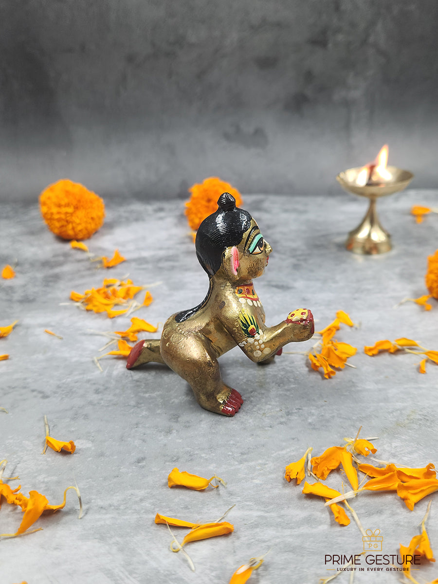 Brass Laddu Gopal Idol