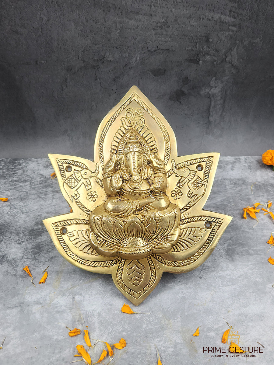 Brass Lakshmi Ganesh Patta Wall and Door Hanging