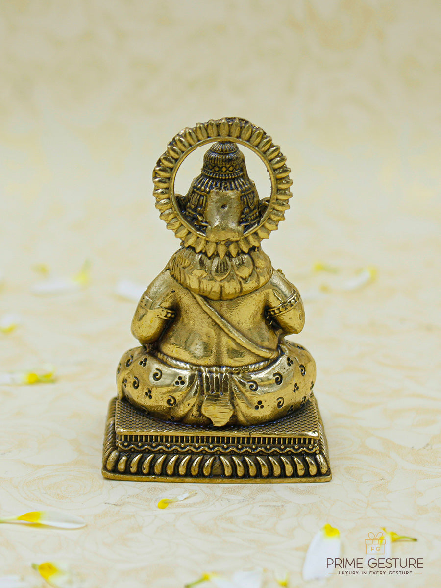 Brass Lord Kubera Idol