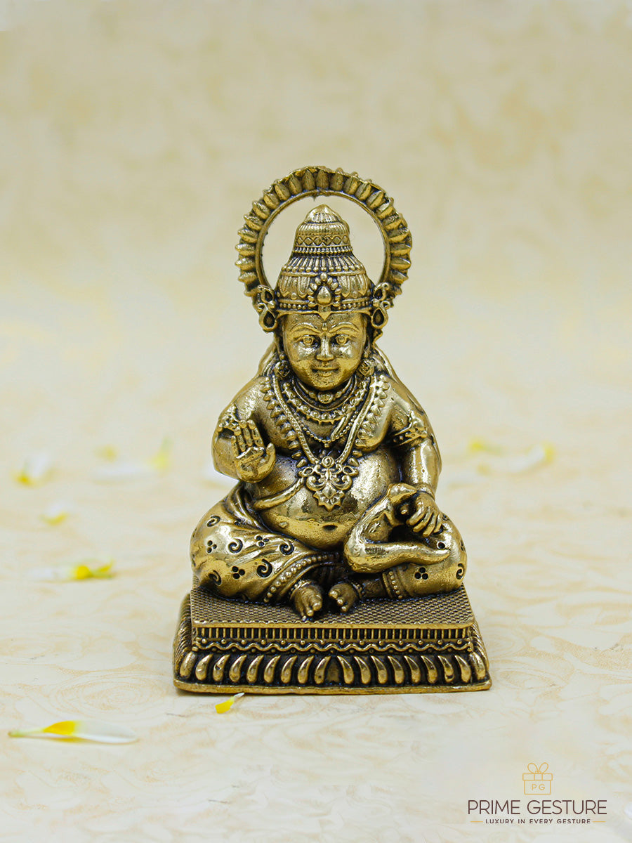 Brass Lord Kubera Idol