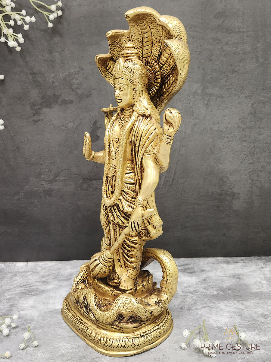 Brass Lord Narayan Idol murti