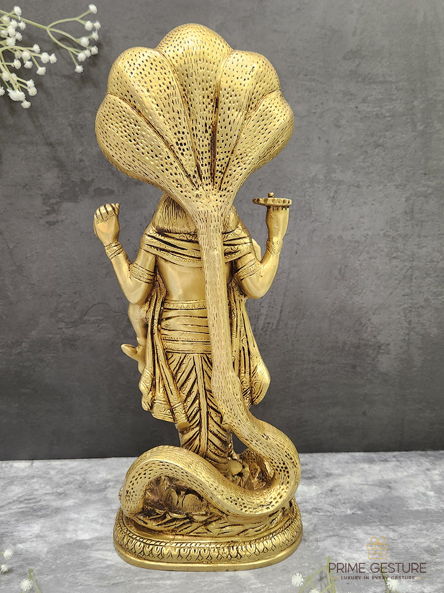 Brass Lord Narayan Idol murti