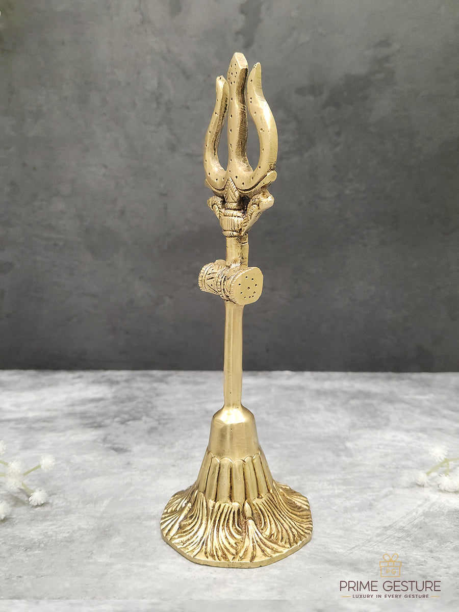 Brass Shivas Trishul with Damru