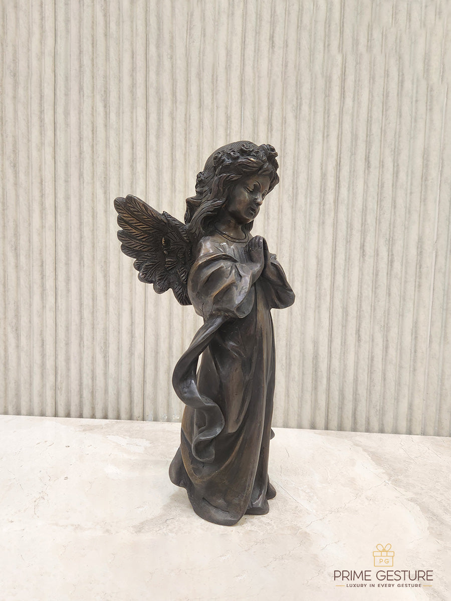 Brass Praying Angel Statue
