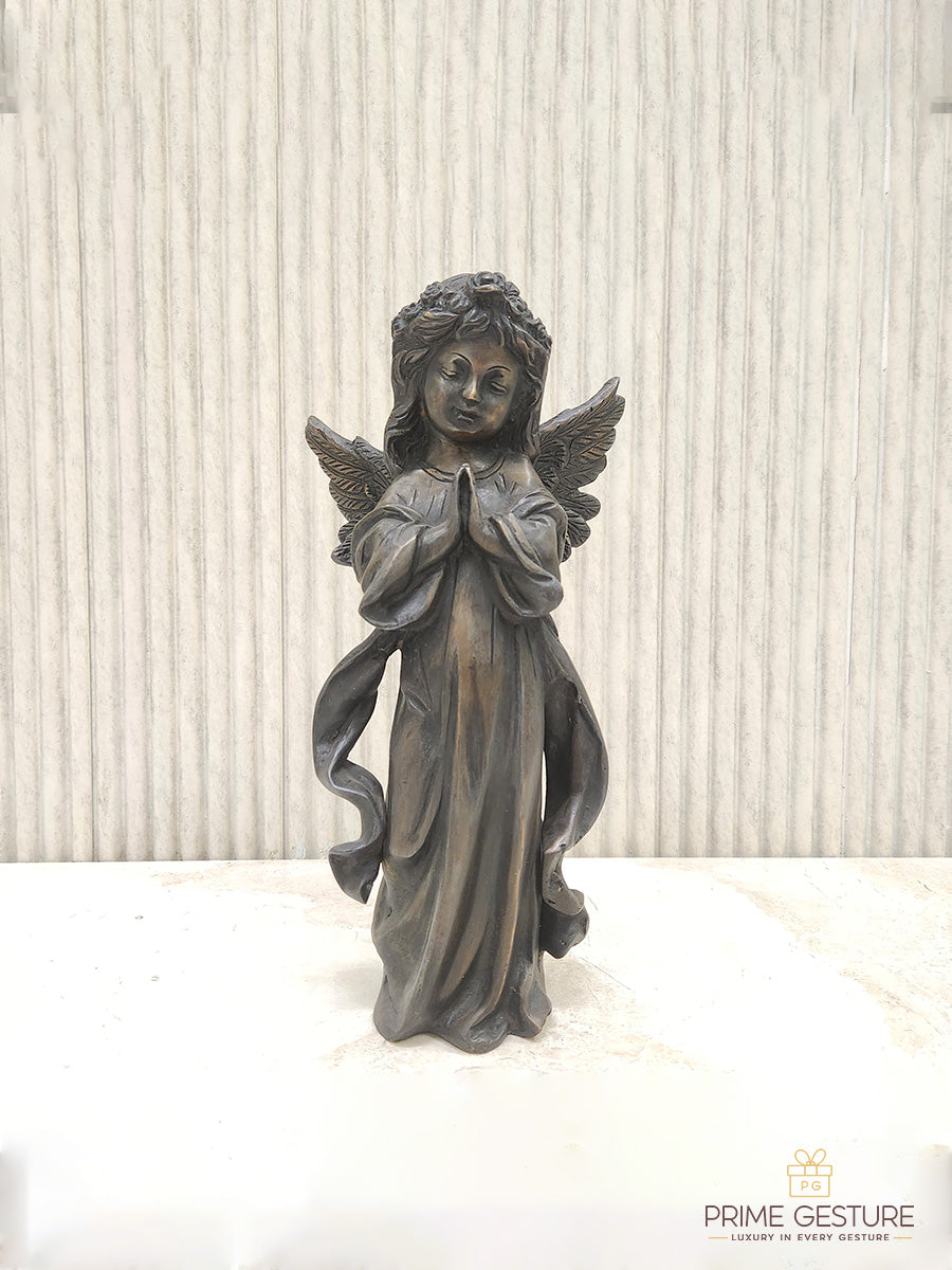Brass Praying Angel Statue