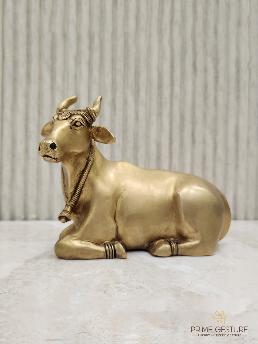 Golden Brass cow Idol