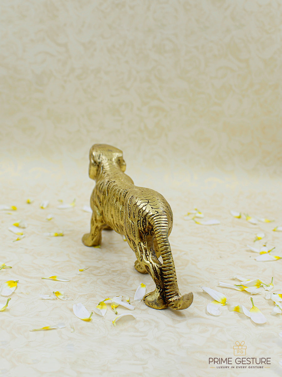 Golden Metal Antique Tiger 2 Pcs