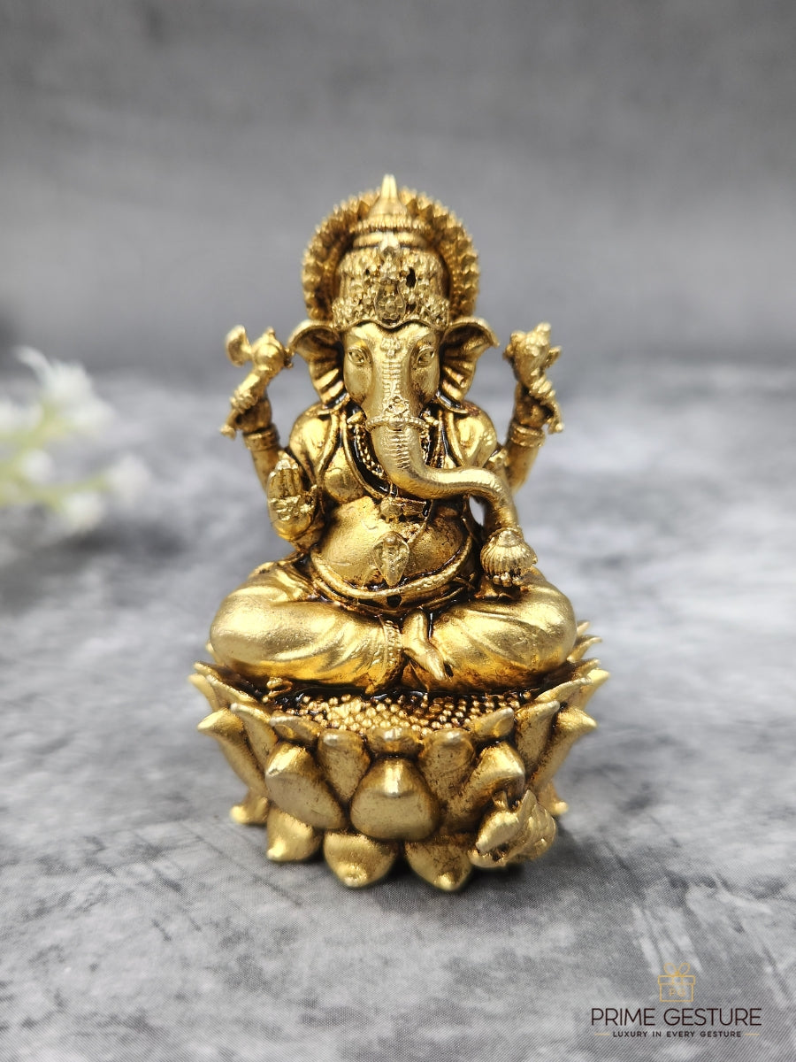 Brass Ganesh Ji Idol – For Smooth Beginnings & Confident Progress