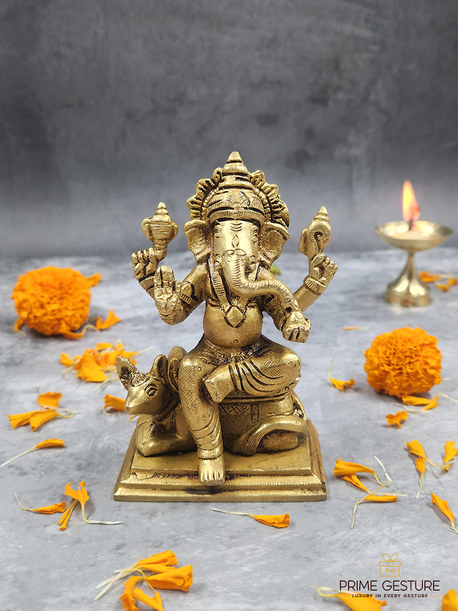 Lord Ganesha Idol In Brass