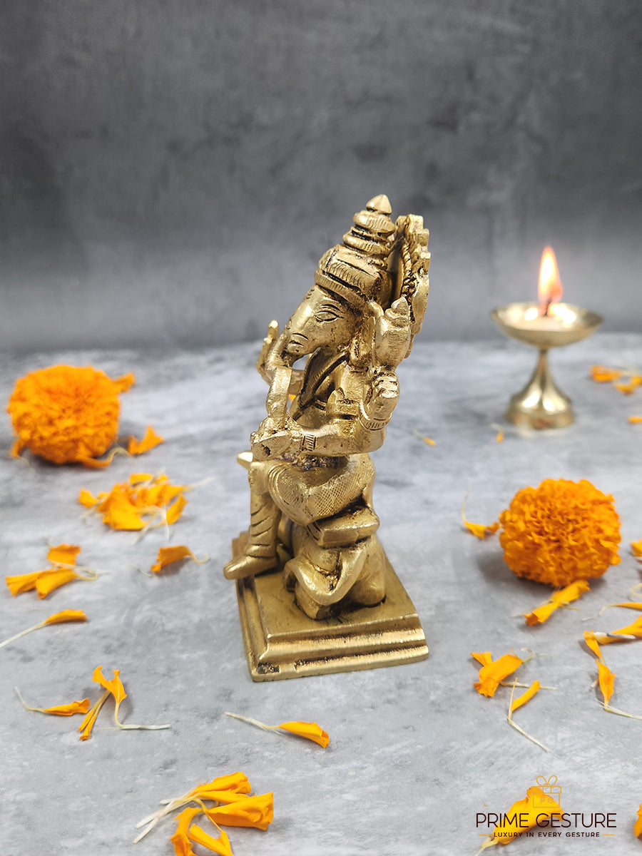 Lord Ganesha Idol In Brass
