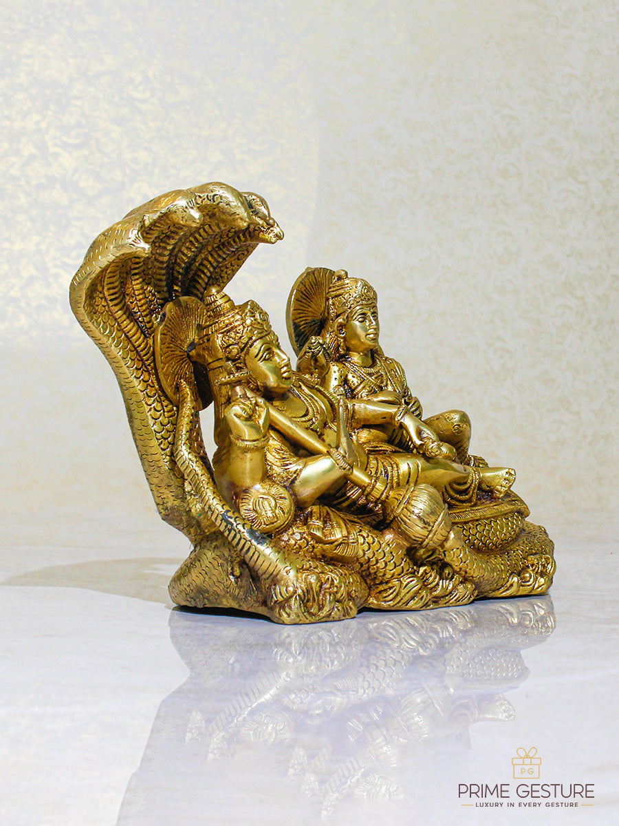 Maa Lakshmi with Lord Vishnu On Sheshnag Idol