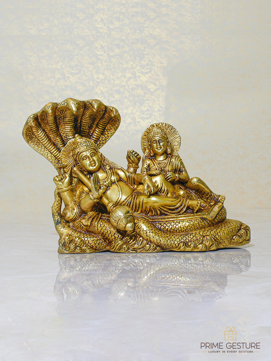 Maa Lakshmi with Lord Vishnu On Sheshnag Idol