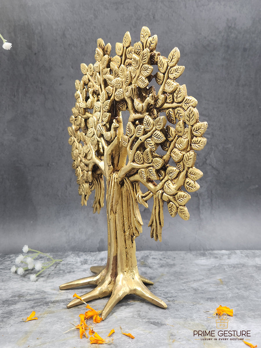 Pure Brass Kalpavriksha Stand Tree Showpiece