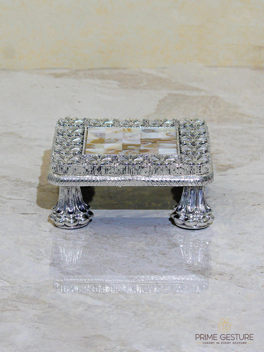 Silver Decorative Chowki