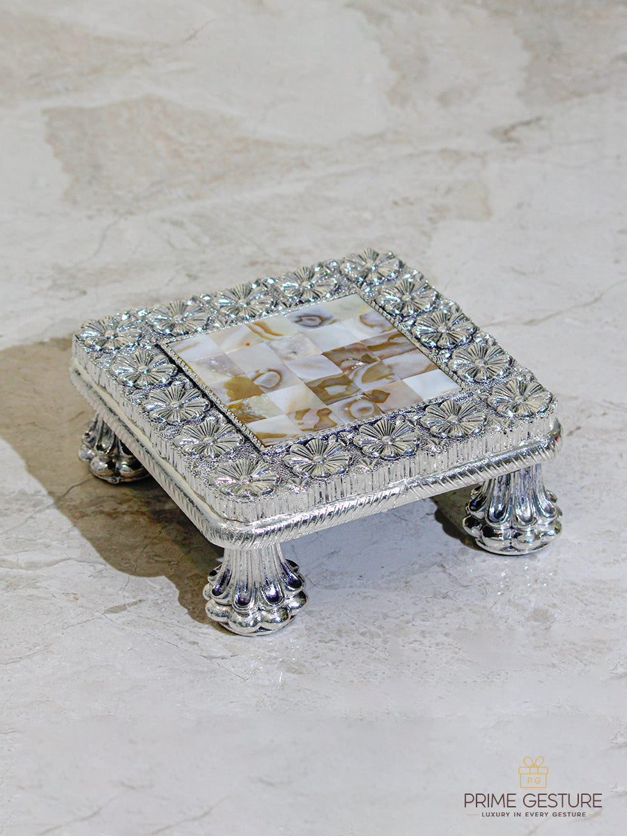 Silver Decorative Chowki