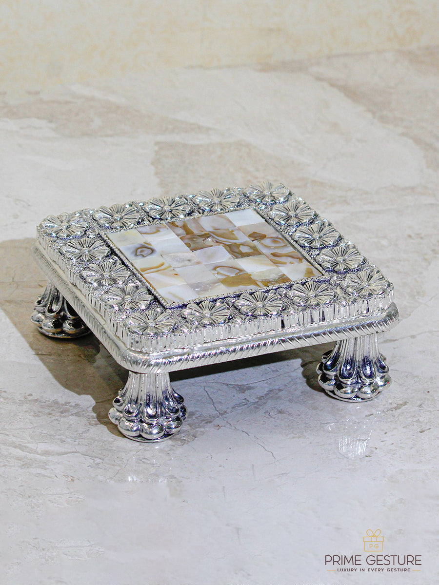 Silver Decorative Chowki