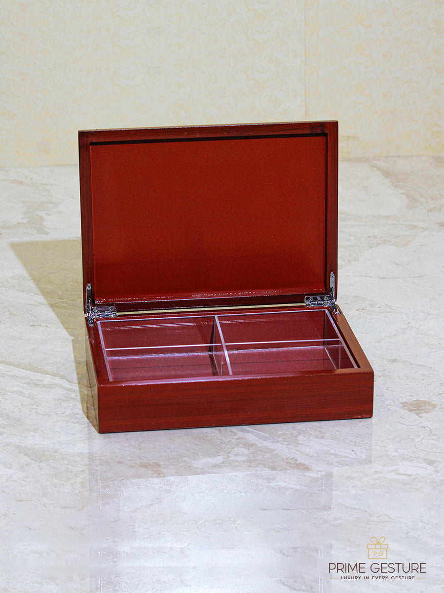Wooden Frame with Silver Artwork