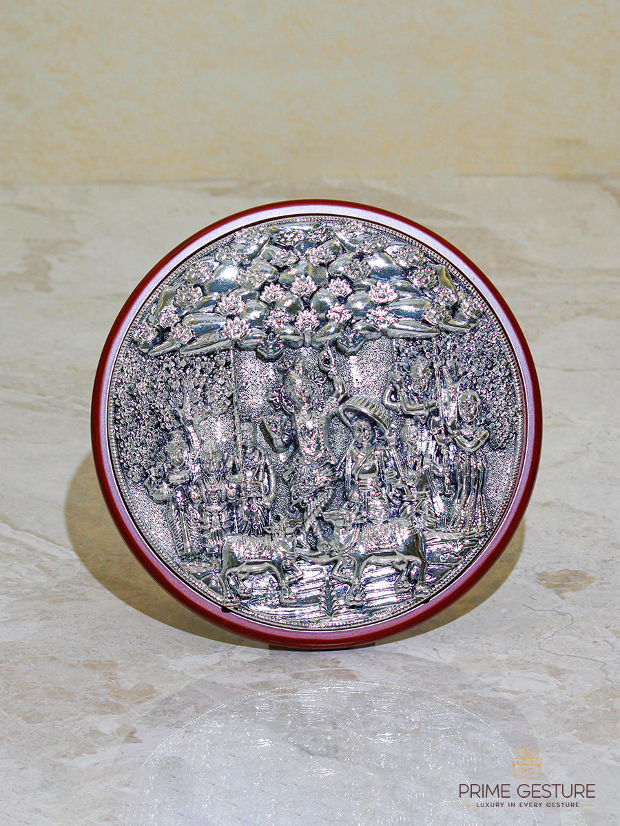 Silver Goverdhan Statue