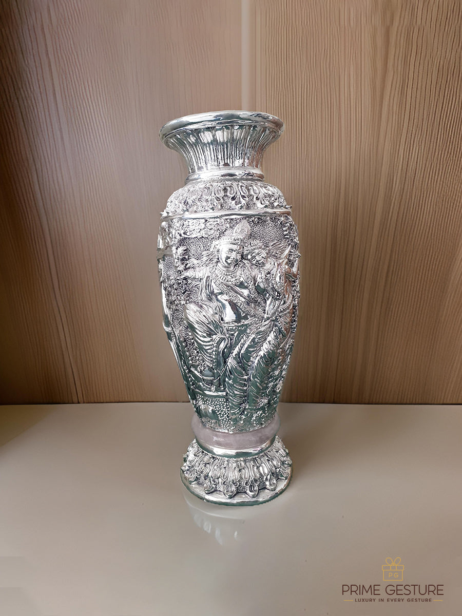 Silver Plated Kalash Flower Vase