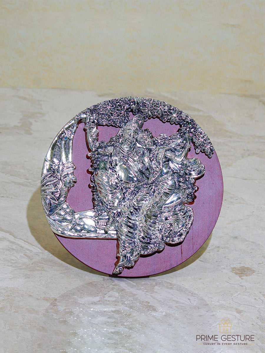 Silver Radha Krishna Idol