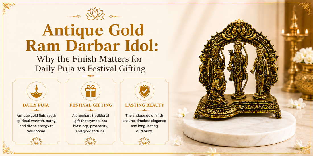 Antique Gold Ram Darbar Idol: Why the Finish Matters for Daily Puja vs Festival Gifting