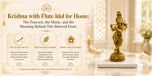 Krishna with Flute Idol for Home: The Peacock, the Music, and the Meaning Behind This Beloved Form