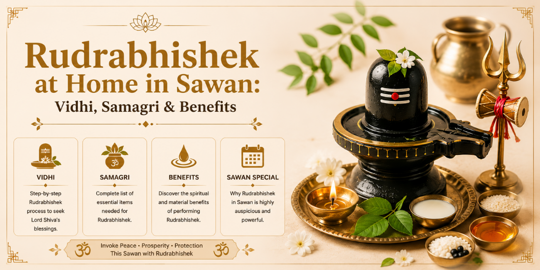 Rudrabhishek at Home in Sawan: Vidhi, Samagri & Benefits