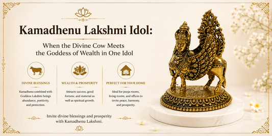 Kamadhenu Lakshmi Idol: When the Divine Cow Meets the Goddess of Wealth in One Idol
