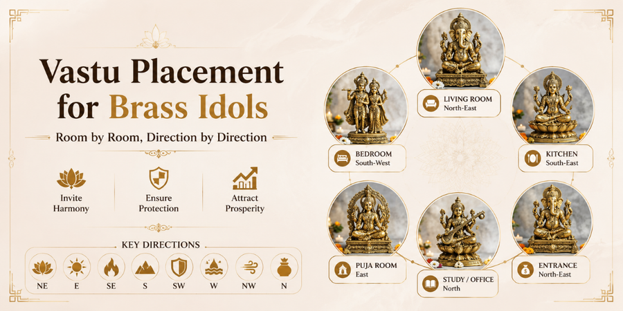 Vastu Placement for Brass Idols — Room by Room, Direction by Direction