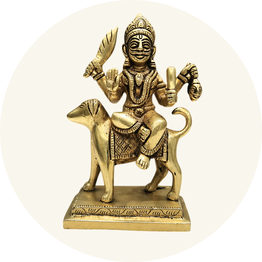 BRASS BHAIRAV IDOL