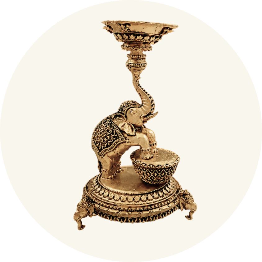 ELEPHANT BRASS STATUES & DÉCOR