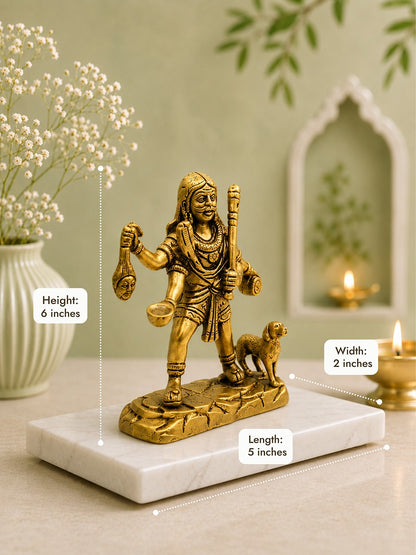 Brass Kaal Bhairav Idol for Home