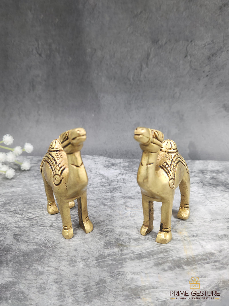 Mini Brass Camel Sculpture - Product Dimensions