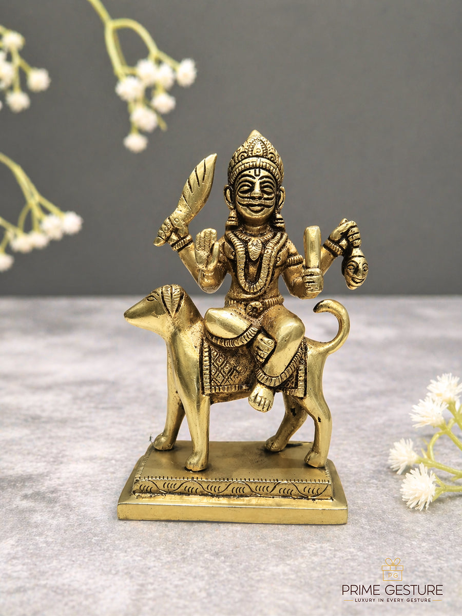 Brass Batuk Bhairav Idol | Divine Guardian for Home Protection