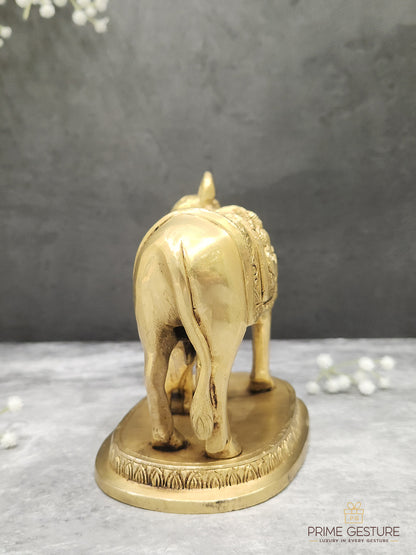 Brass Cow Calf Idol