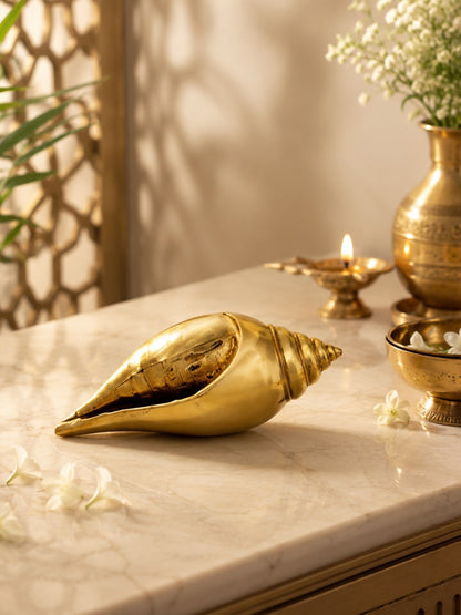 Brass Decorative Shankh Showpiece 