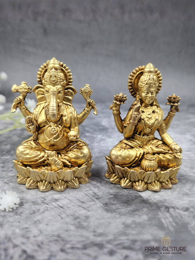 Brass Lakshmi Ganesh Idol – Aligned Intentions & Confident Outcomes - Product Dimensions