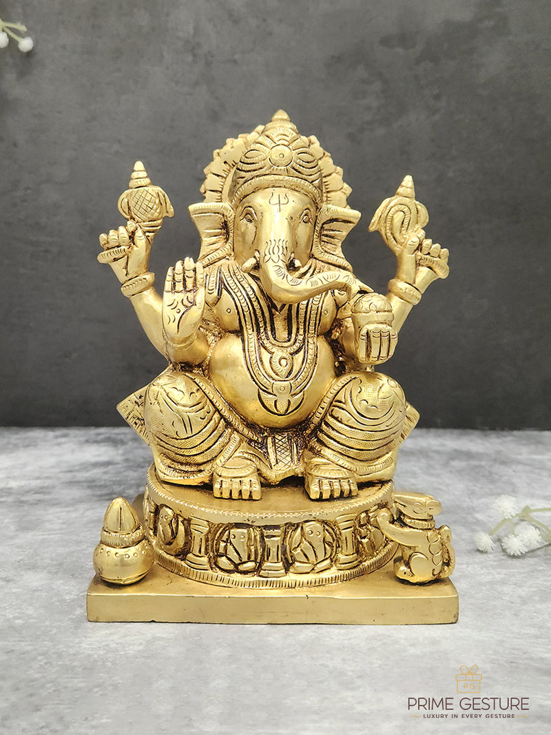 Spiritual Brass Ganesh Statue - Product Dimensions