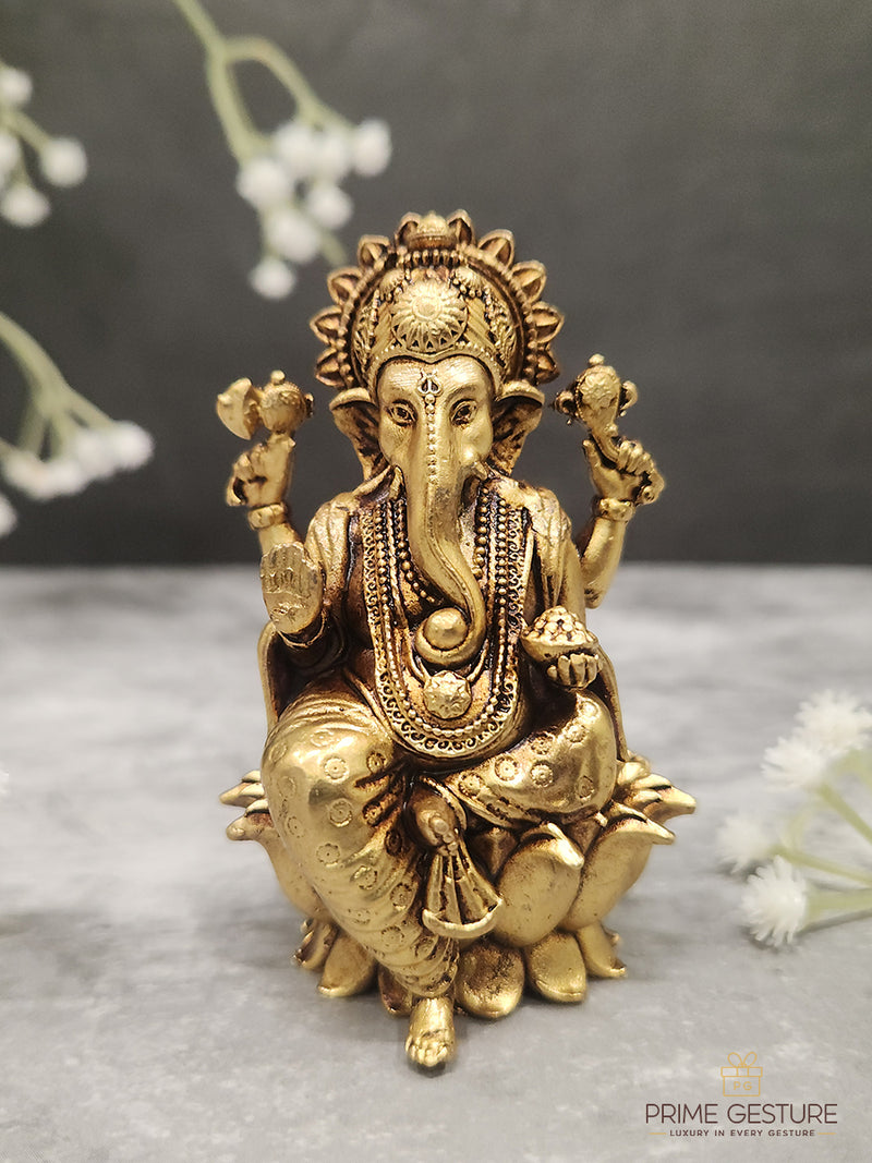 Brass Ganpati Idol - Product Dimensions