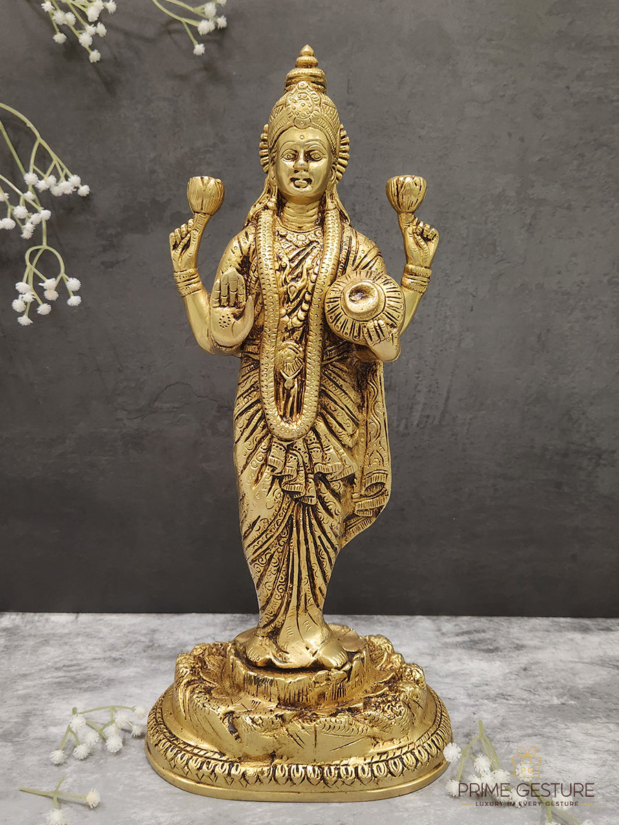 Brass Goddess Lakshmi Idol